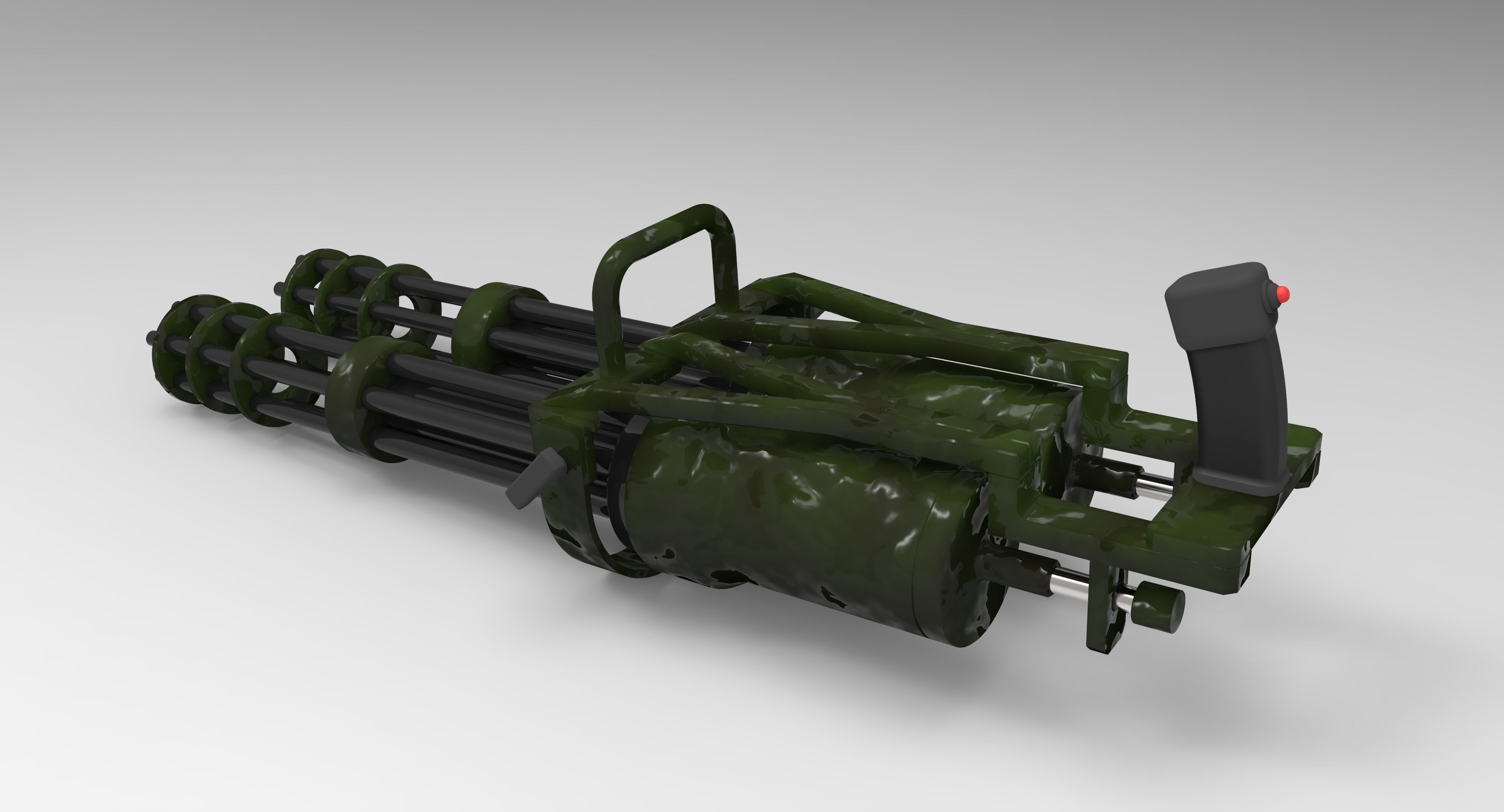 Double machine gun 3D model_11