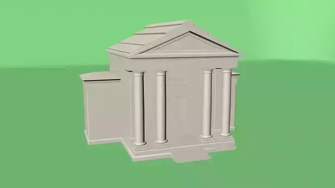 Mausoleum building 3D print model