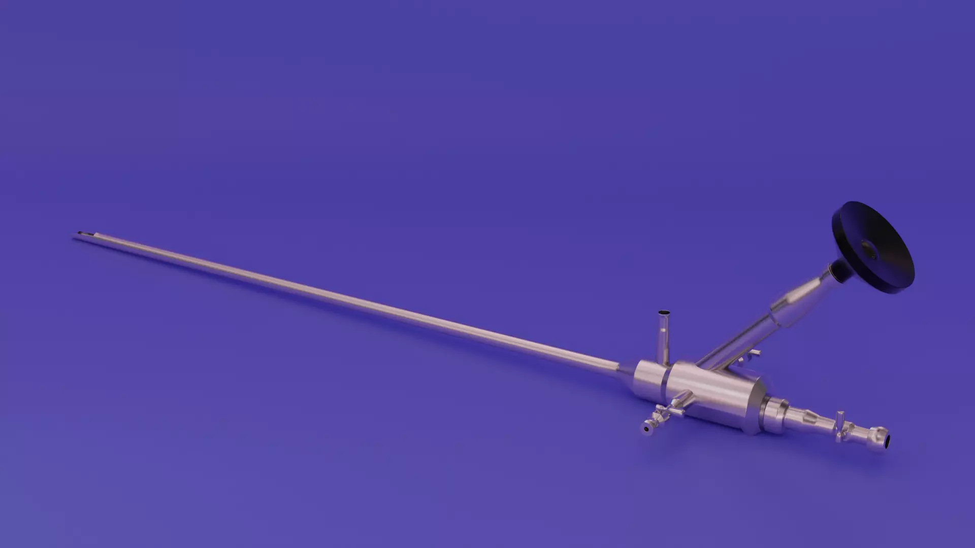 3D cystoscope model metal tool 3D model