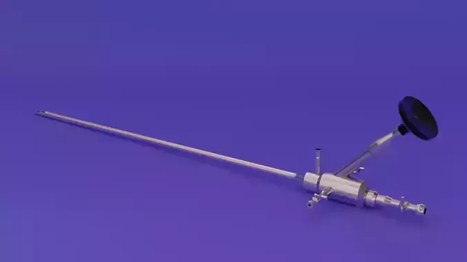 3D cystoscope model metal tool 3D model