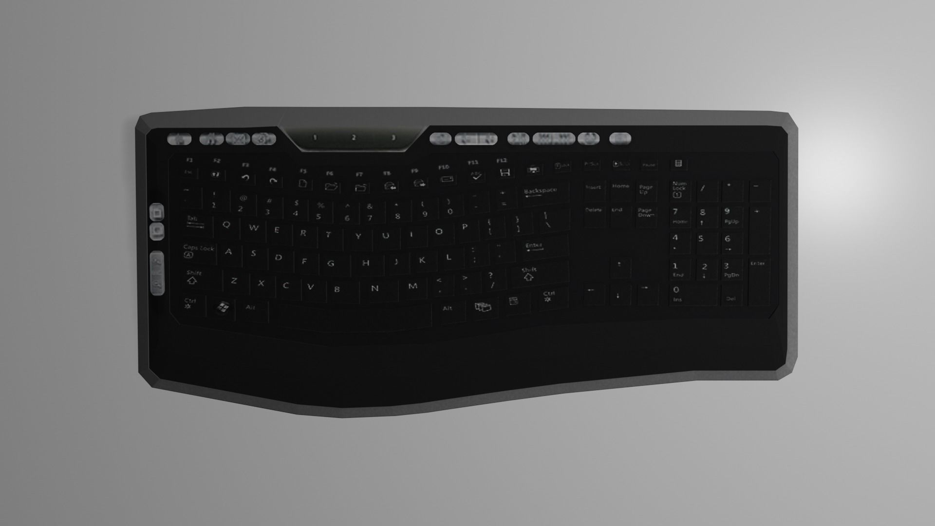 Keyboard computer Free low-poly 3D model_1