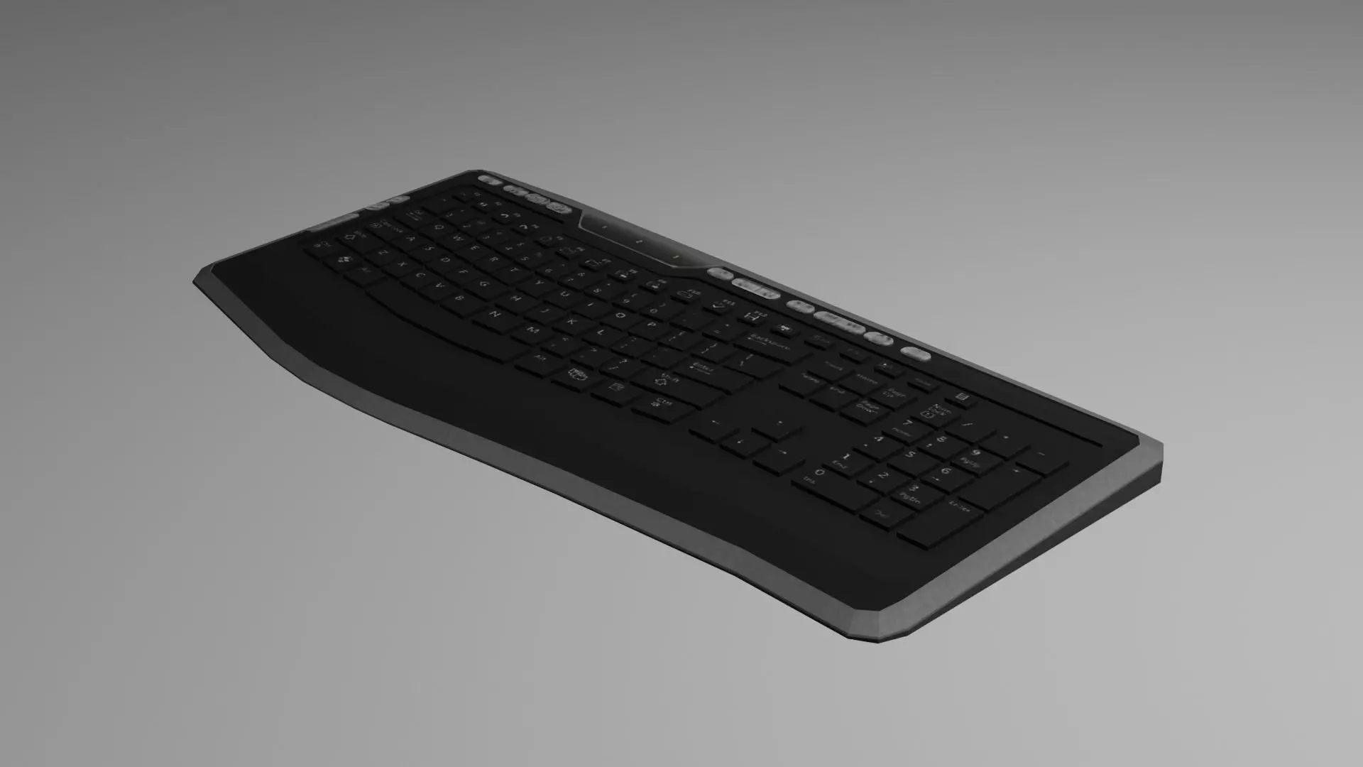 Keyboard computer Free low-poly 3D model_0