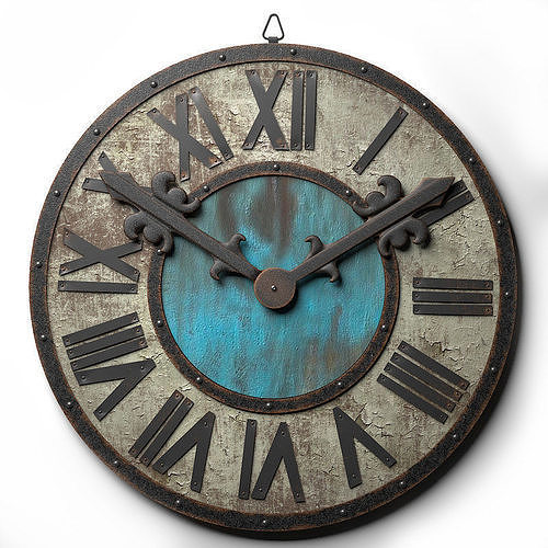 Wall Clock Loft Style 80 3D model