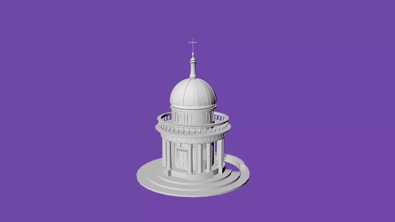 Round Temple 3D print model_0