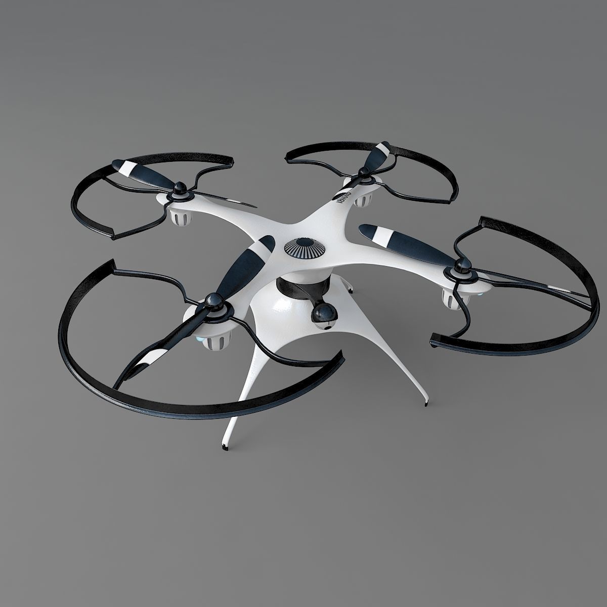 Generic drone quadcopter with camera 3D model_1