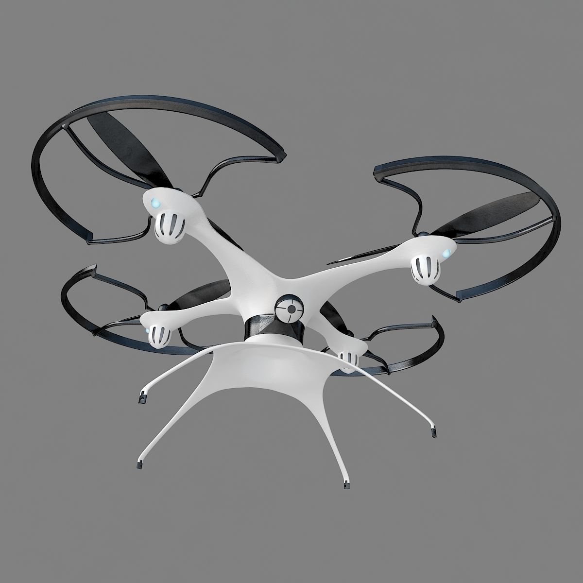 Generic drone quadcopter with camera 3D model_2