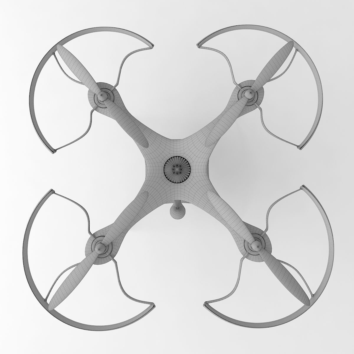 Generic drone quadcopter with camera 3D model_7
