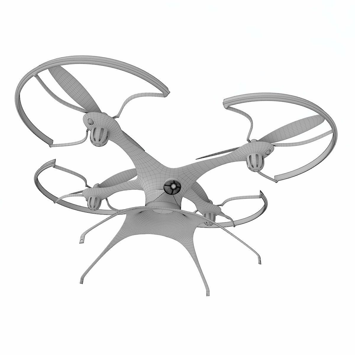 Generic drone quadcopter with camera 3D model_6
