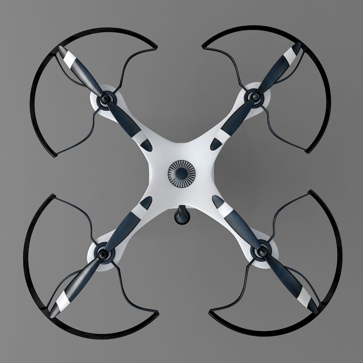 Generic drone quadcopter with camera 3D model_3