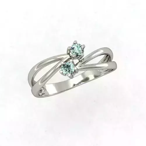 Ring aquamarine and diamond