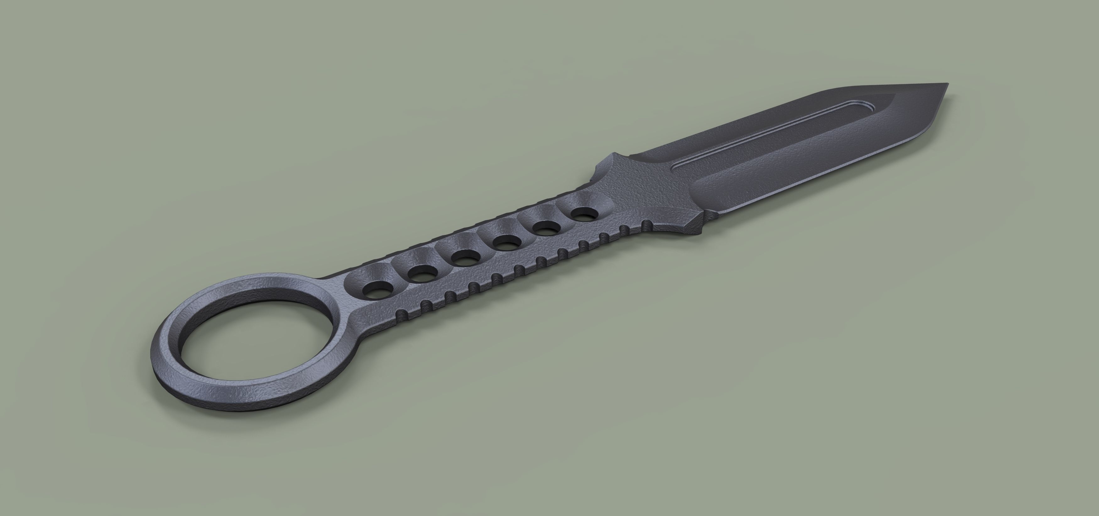 Military knife 3D model_7