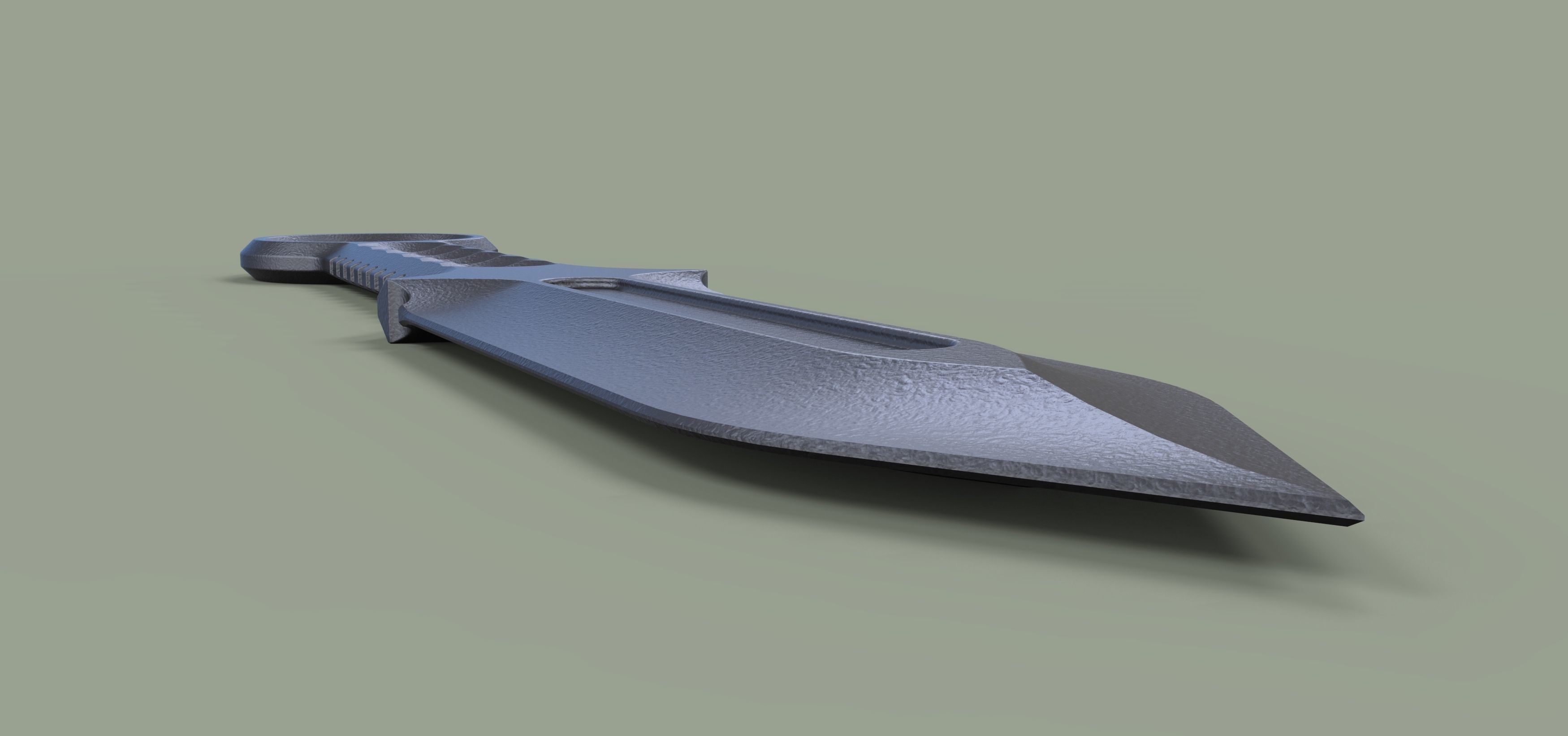 Military knife 3D model_4