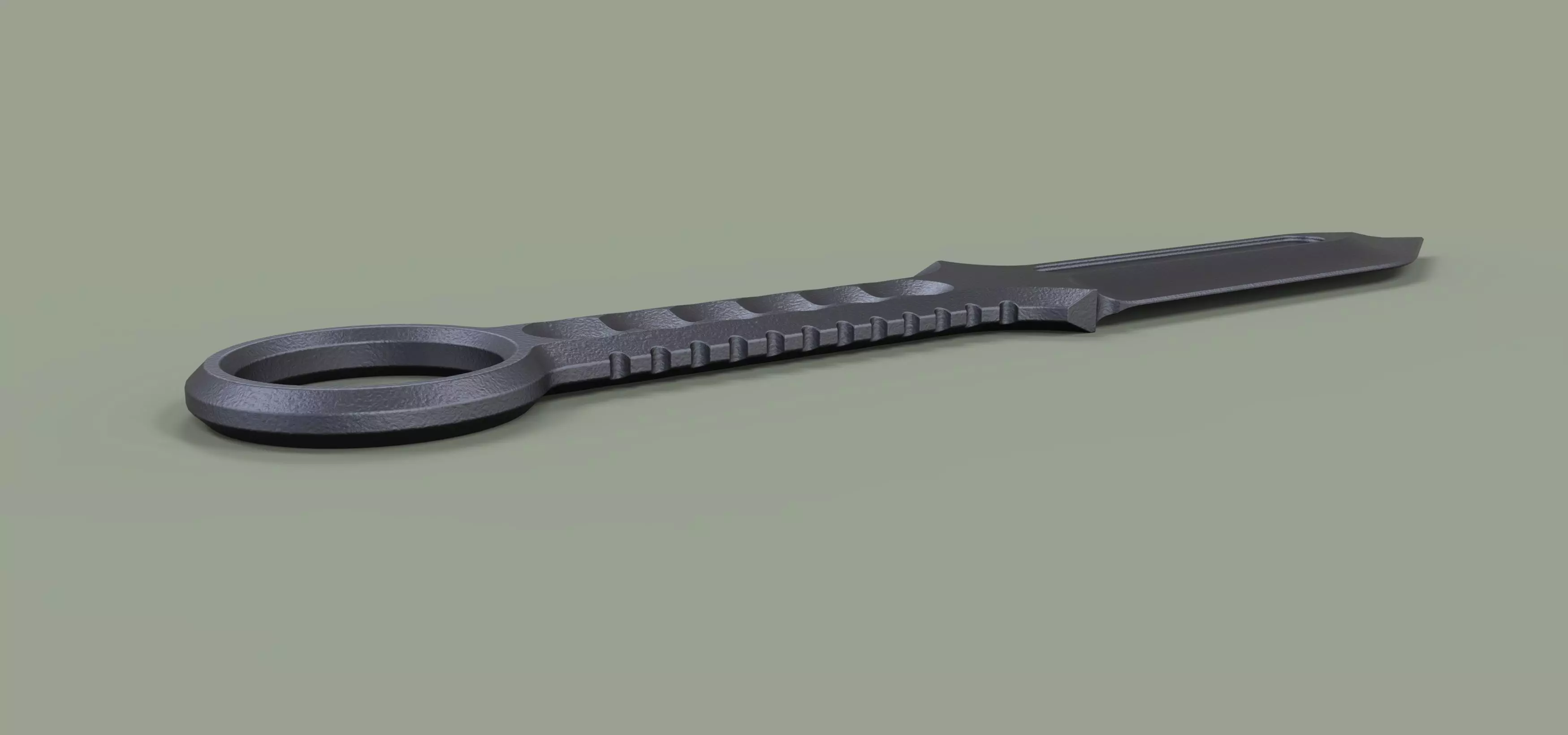 Military knife 3D model_0