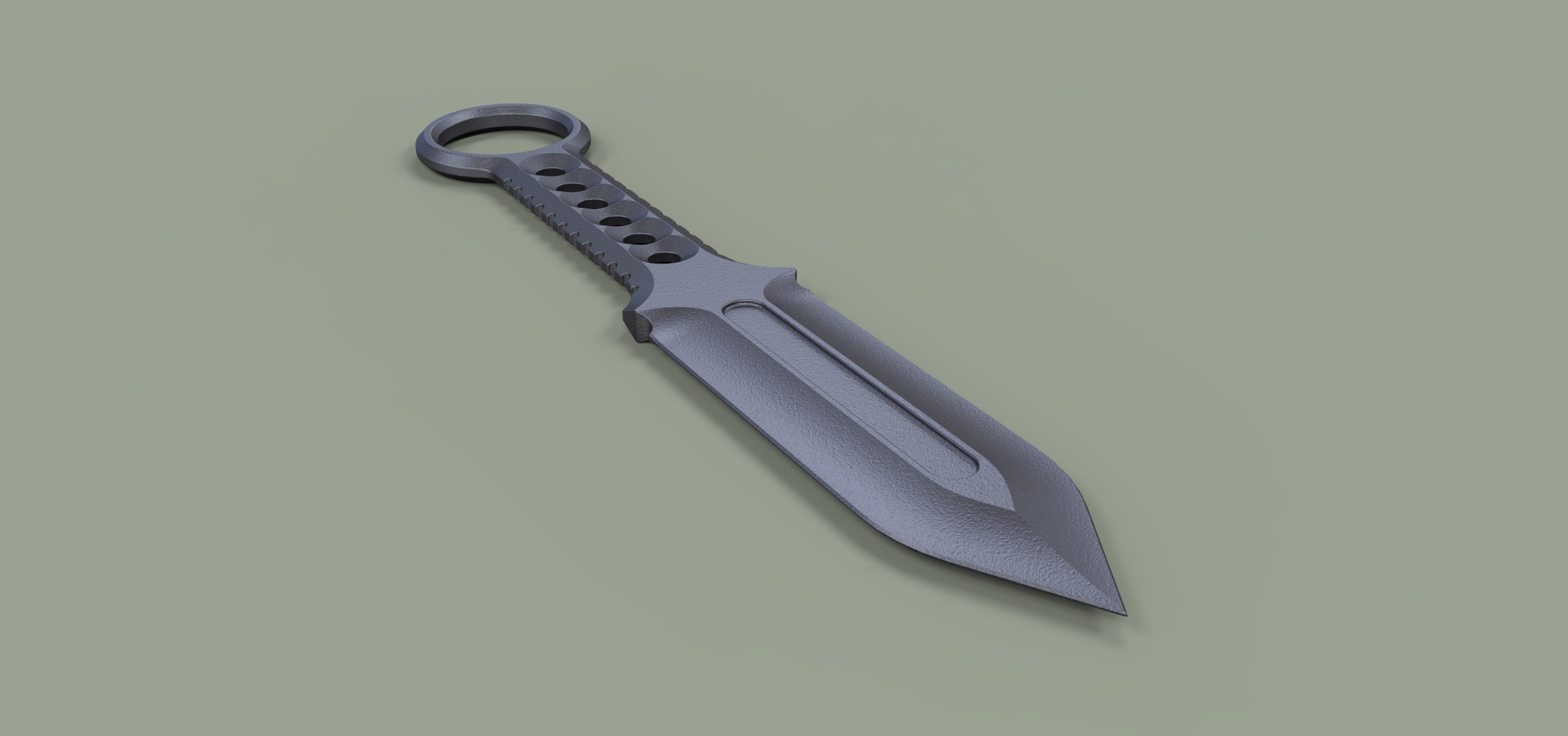 Military knife 3D model_3
