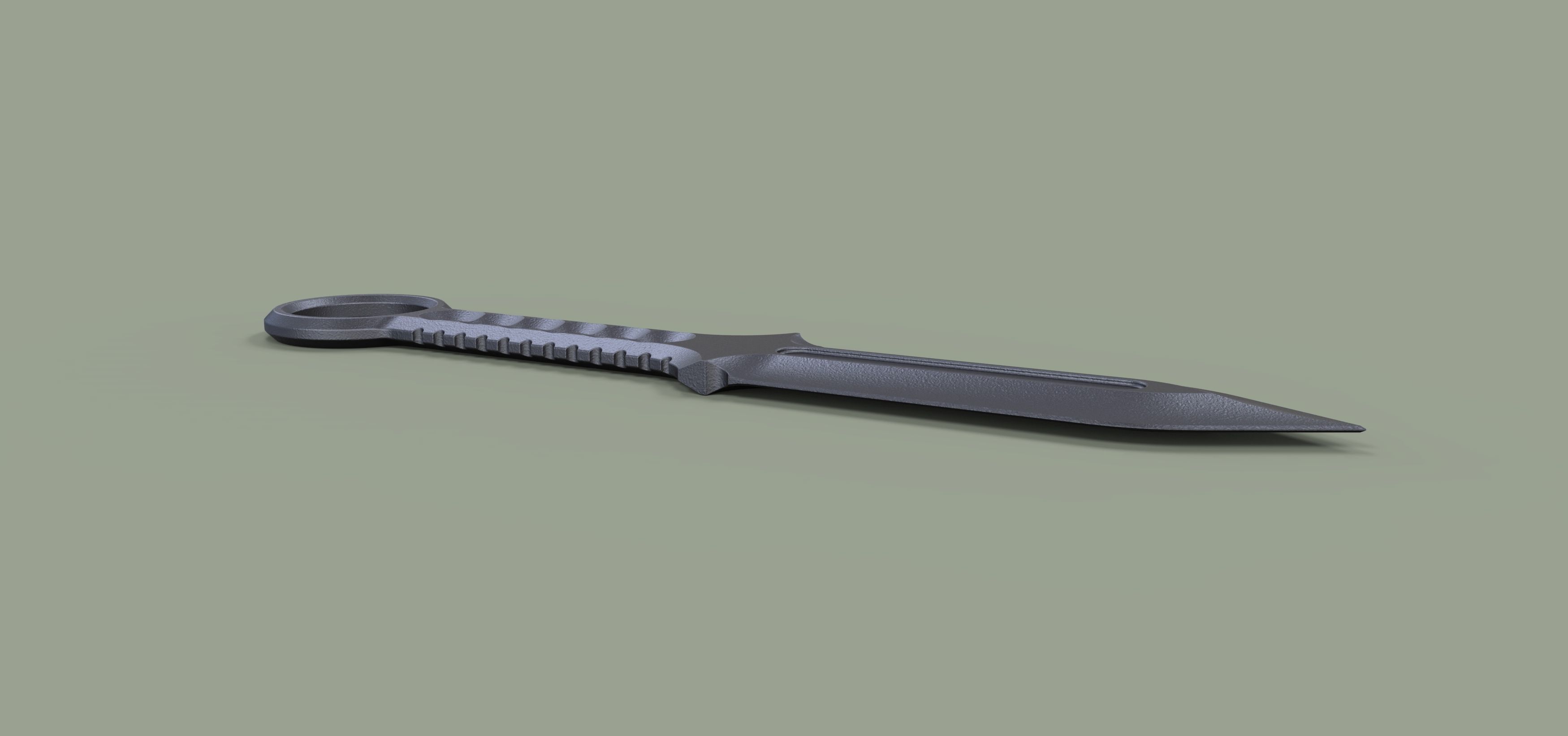 Military knife 3D model_2