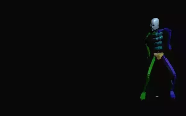 Diving Left 3D model