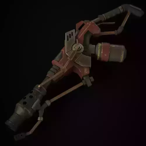 FlameThrower grenade launcher Low-poly 3D model