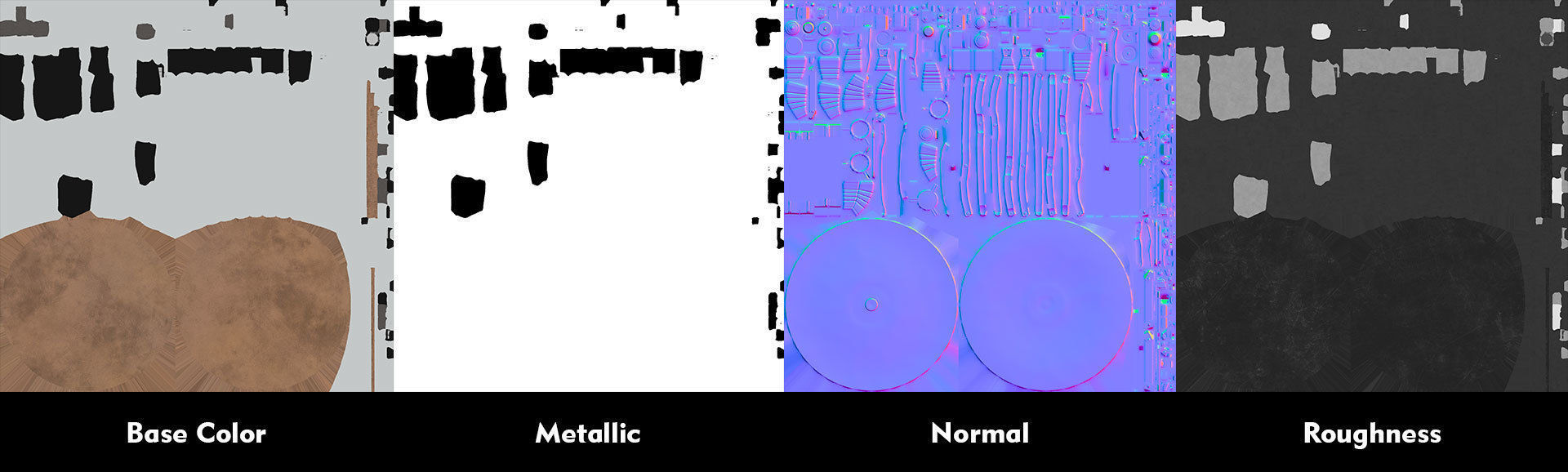 Drum Set Low-poly 3D model_11