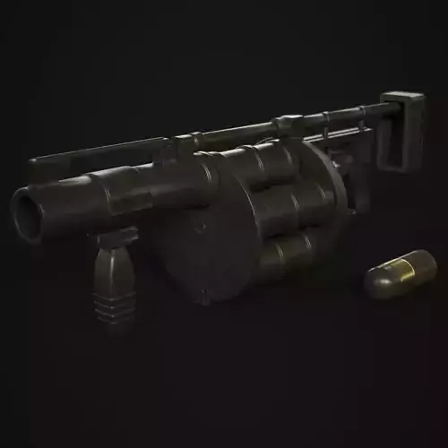 Grenade Launcher 40mm  Low-poly 3D model