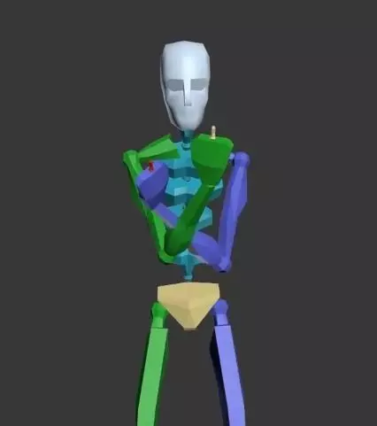 Goalkeeper In Middle Center Free 3D model_0