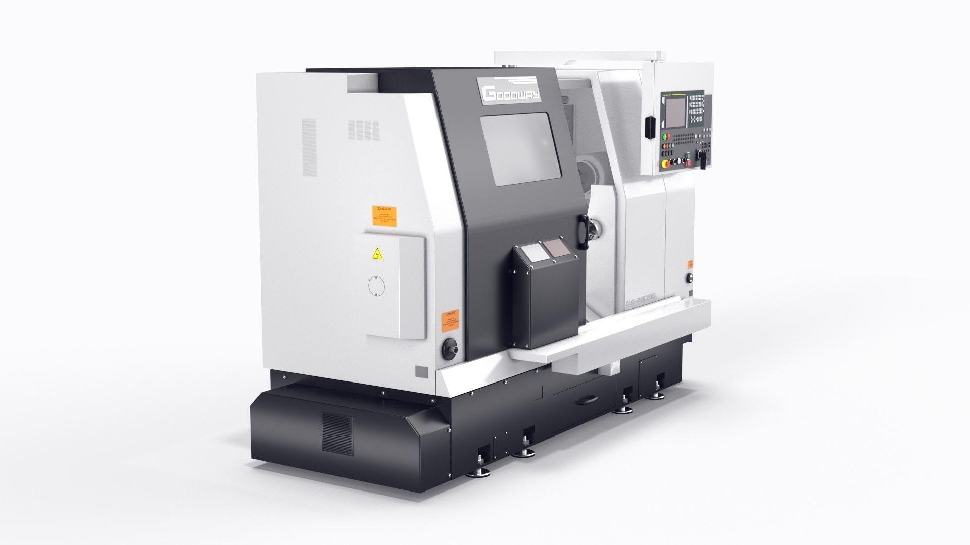 lathe turret machine GOODWAY GS-260MS Koordinate cnc 3D model_15