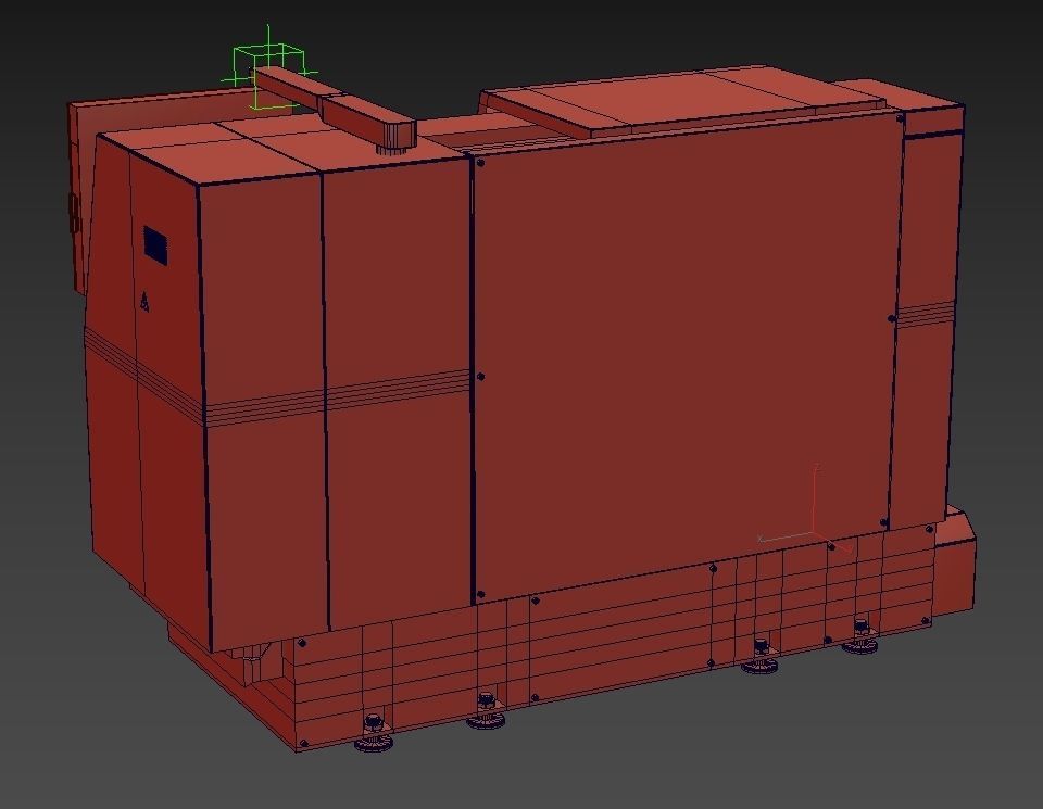 lathe turret machine GOODWAY GS-260MS Koordinate cnc 3D model_14