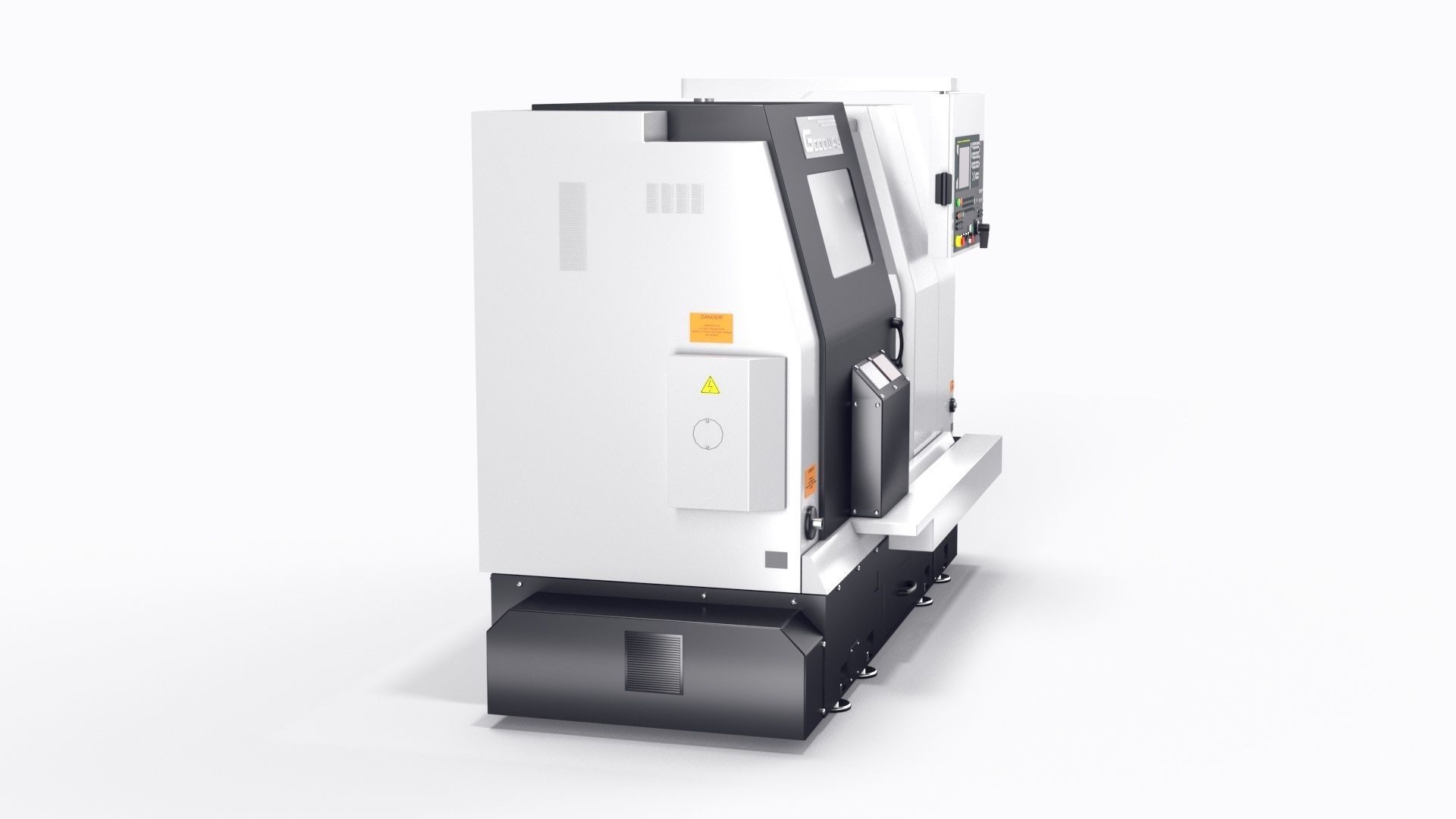 lathe turret machine GOODWAY GS-260MS Koordinate cnc 3D model_12