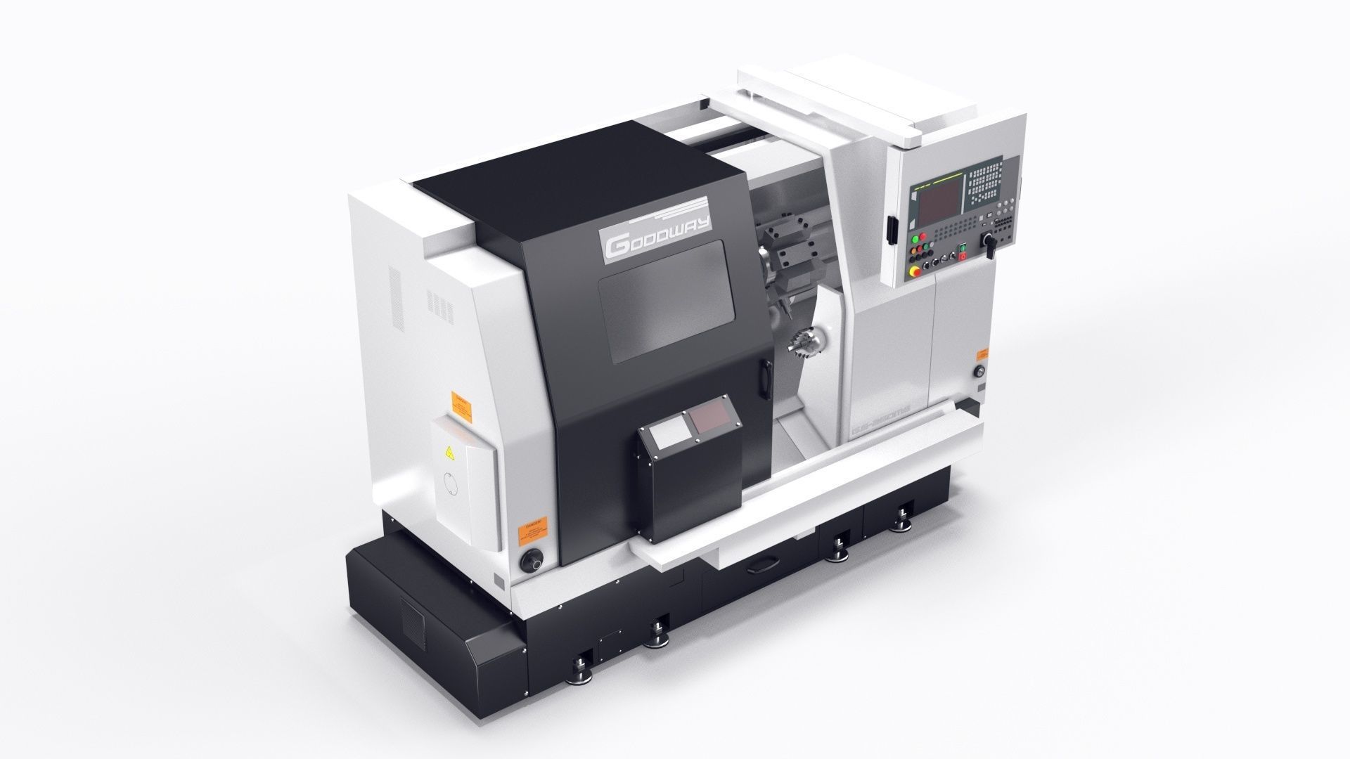 lathe turret machine GOODWAY GS-260MS Koordinate cnc 3D model_17