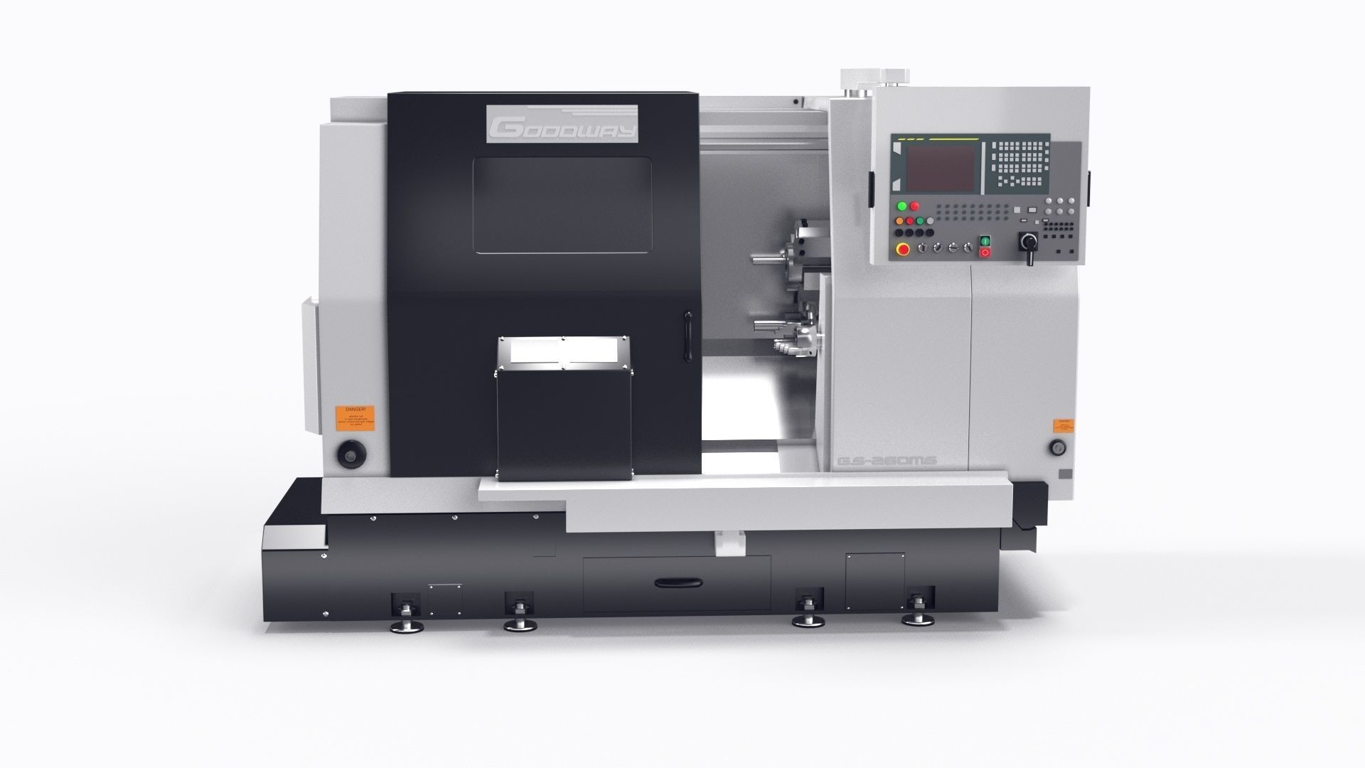 lathe turret machine GOODWAY GS-260MS Koordinate cnc 3D model_2