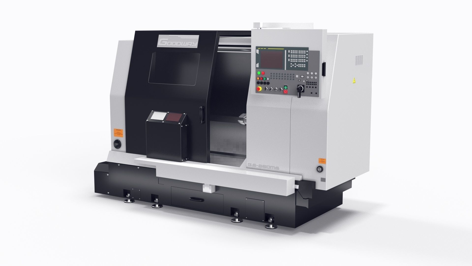 lathe turret machine GOODWAY GS-260MS Koordinate cnc 3D model_4