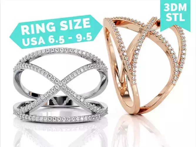 Fashion  Ring With Stripes R 0032