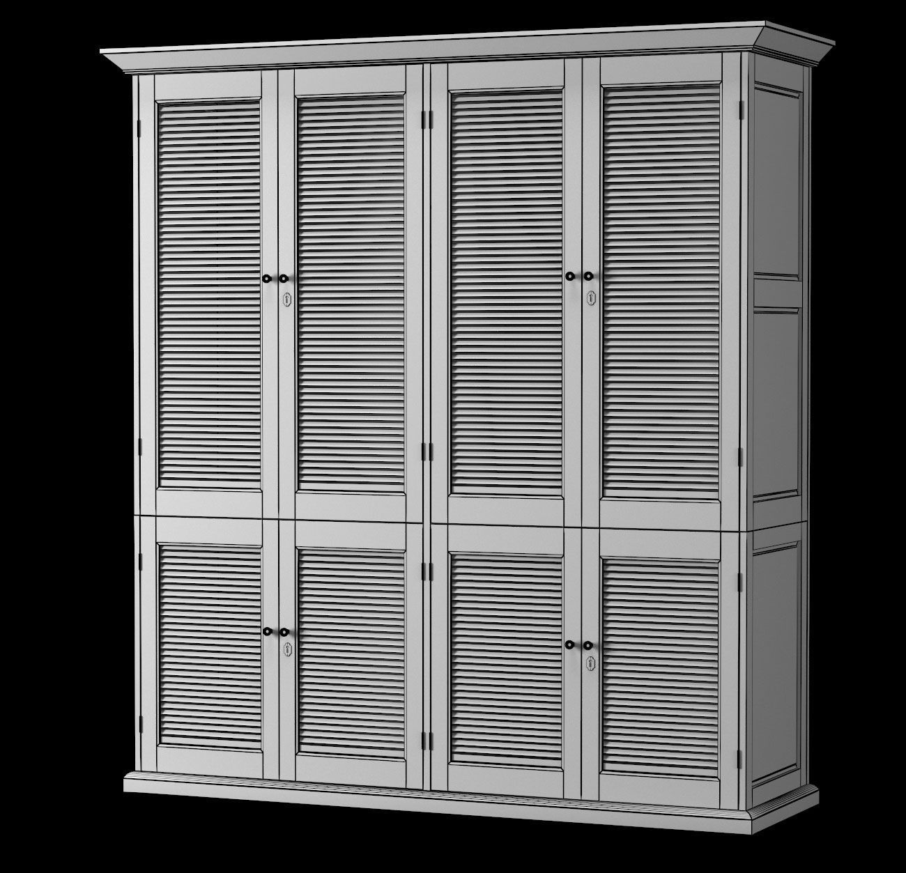Double Shutter 3D model_8