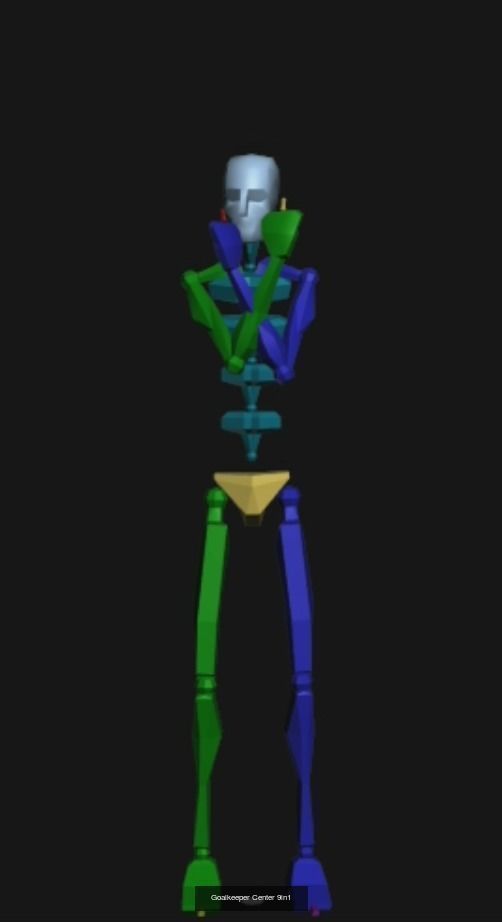 Goalkeeper Diving 7in1 3D Model Collection_10