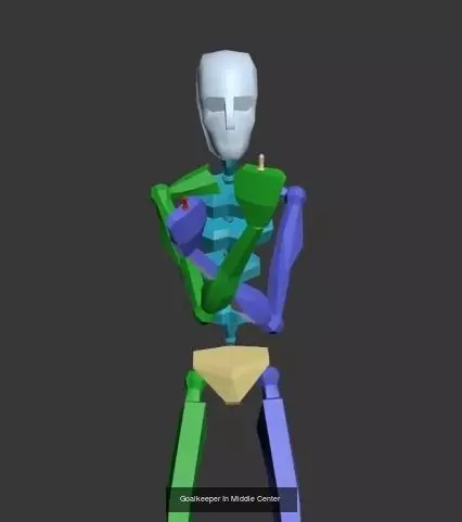 Goalkeeper Diving 7in1 3D Model Collection_0