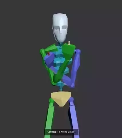 Goalkeeper Diving 7in1 3D Model Collection
