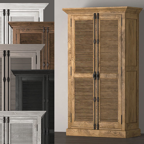 Shutter Double-Door Cabinet 3D model