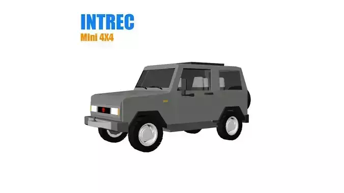 Mini Jeep Low-poly 3D model