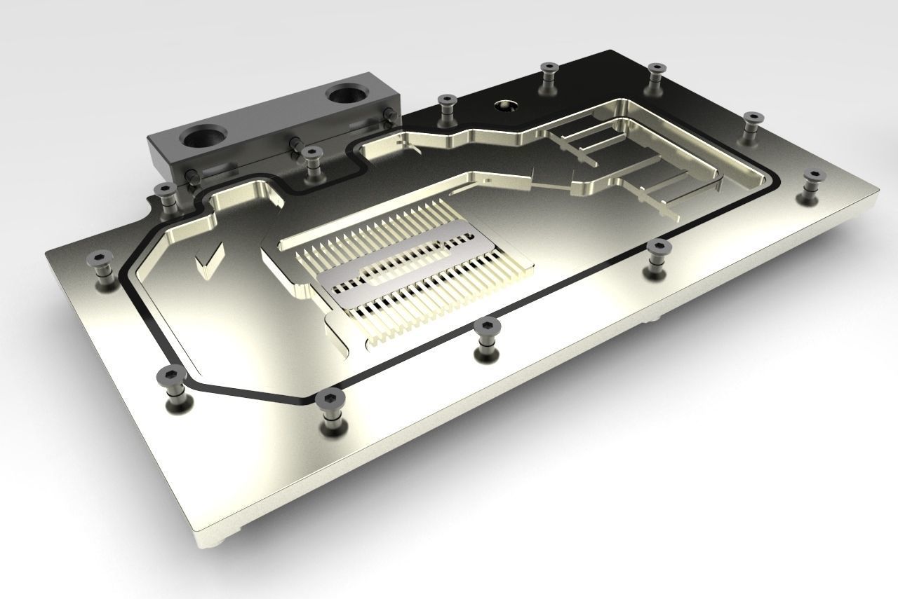 EK GTX 980 Graphics Card Waterblock 3D model_3