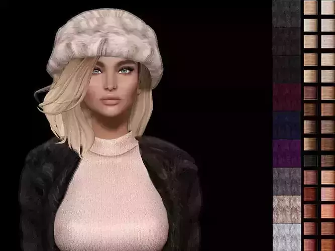 3d Hairstyle with hat