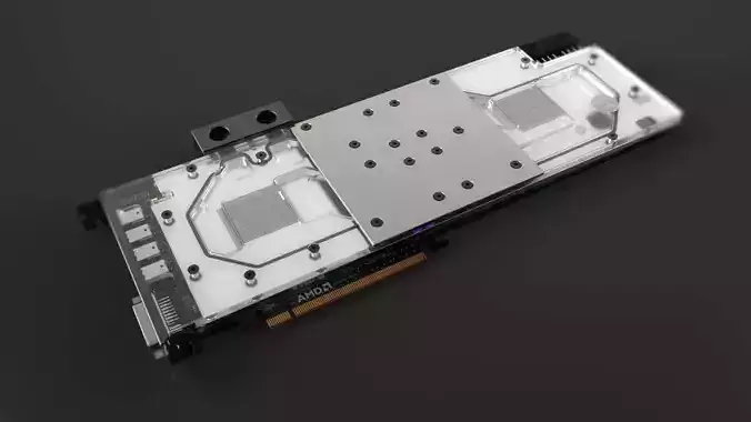 AMD Radeon R9 295X2 Water Cooled 3D model