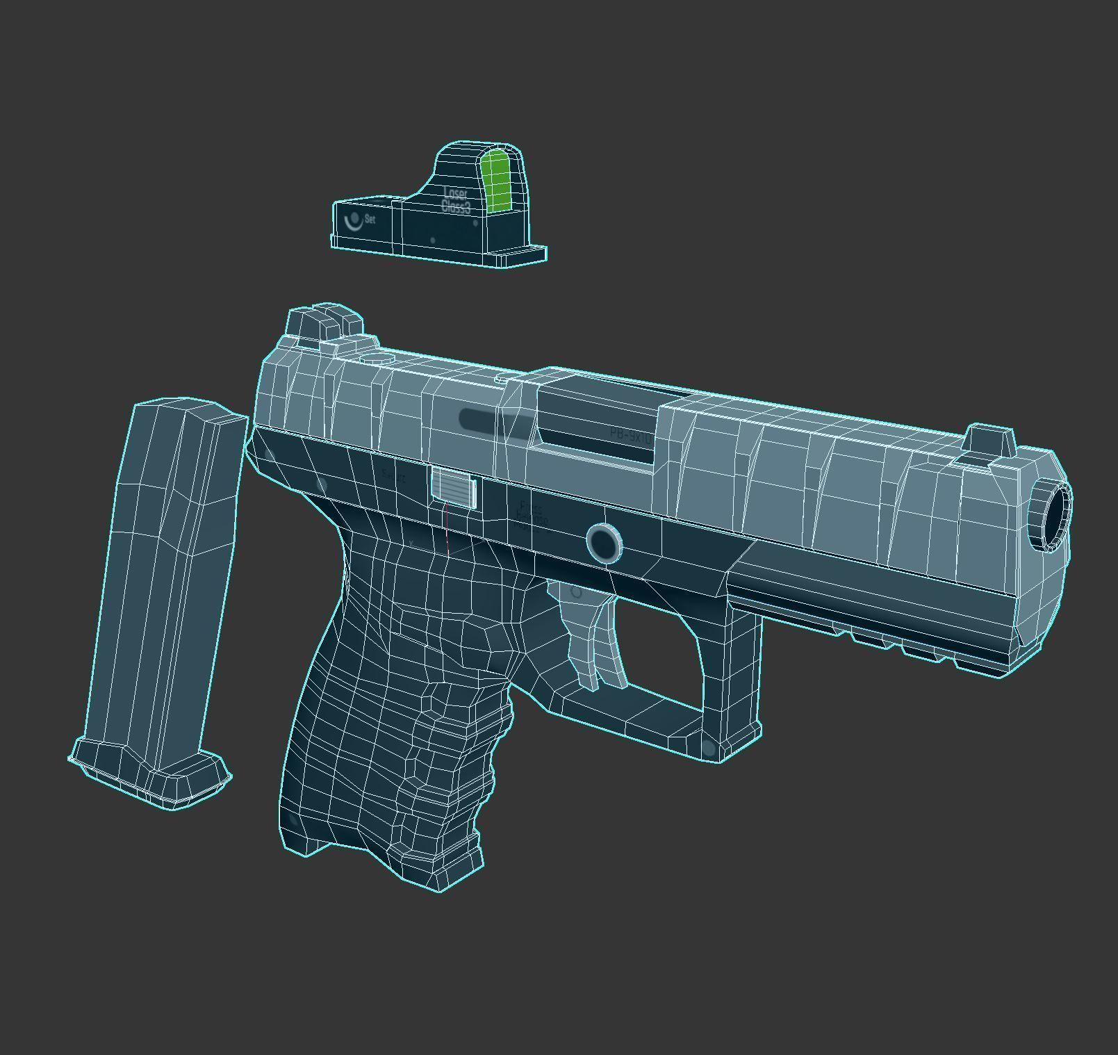 Beretta - APX Low-poly 3D model_4