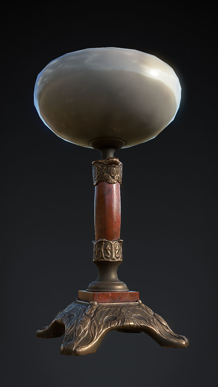 Antique Lamps UNITY and BLENDER Low-poly 3D model_2