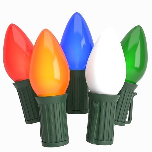 Christmas Light C7 Low-poly 3D model