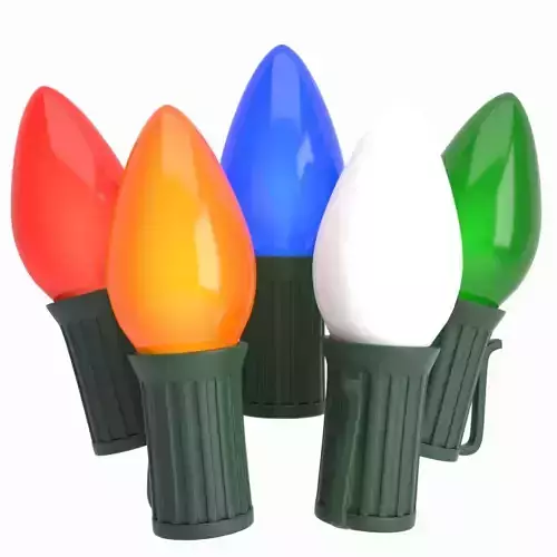 Christmas Light C7 Low-poly 3D model