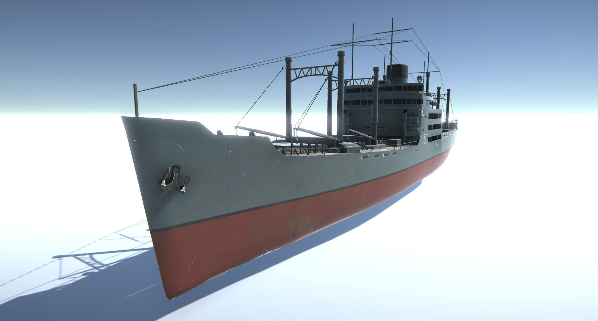 Old Ship Set Low-poly 3D model_17