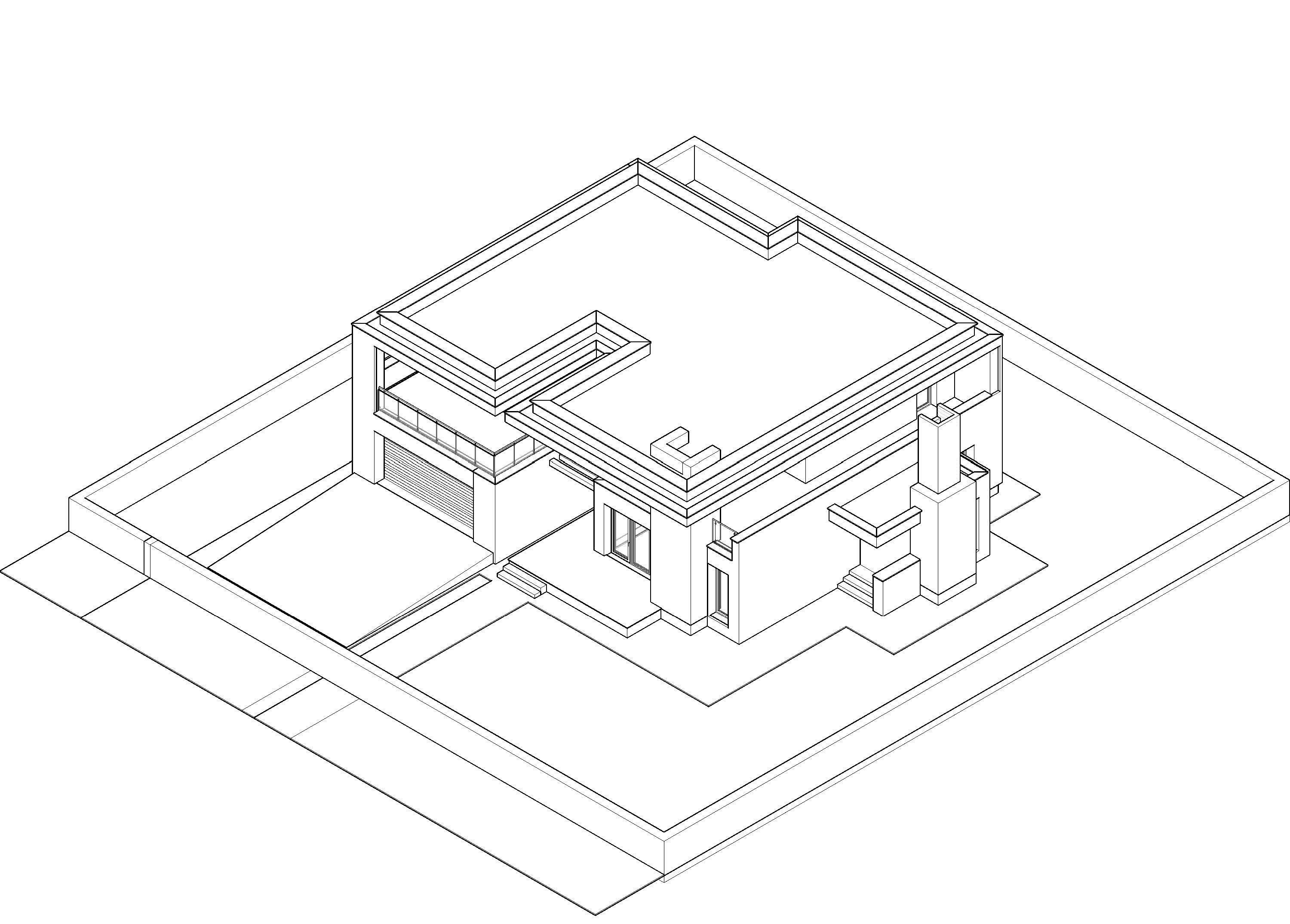 Modern House - Revit 3D 3D model_4