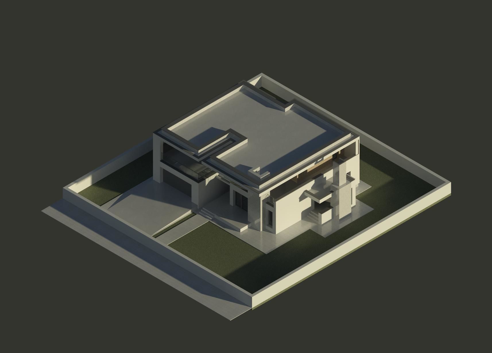 Modern House - Revit 3D 3D model_1