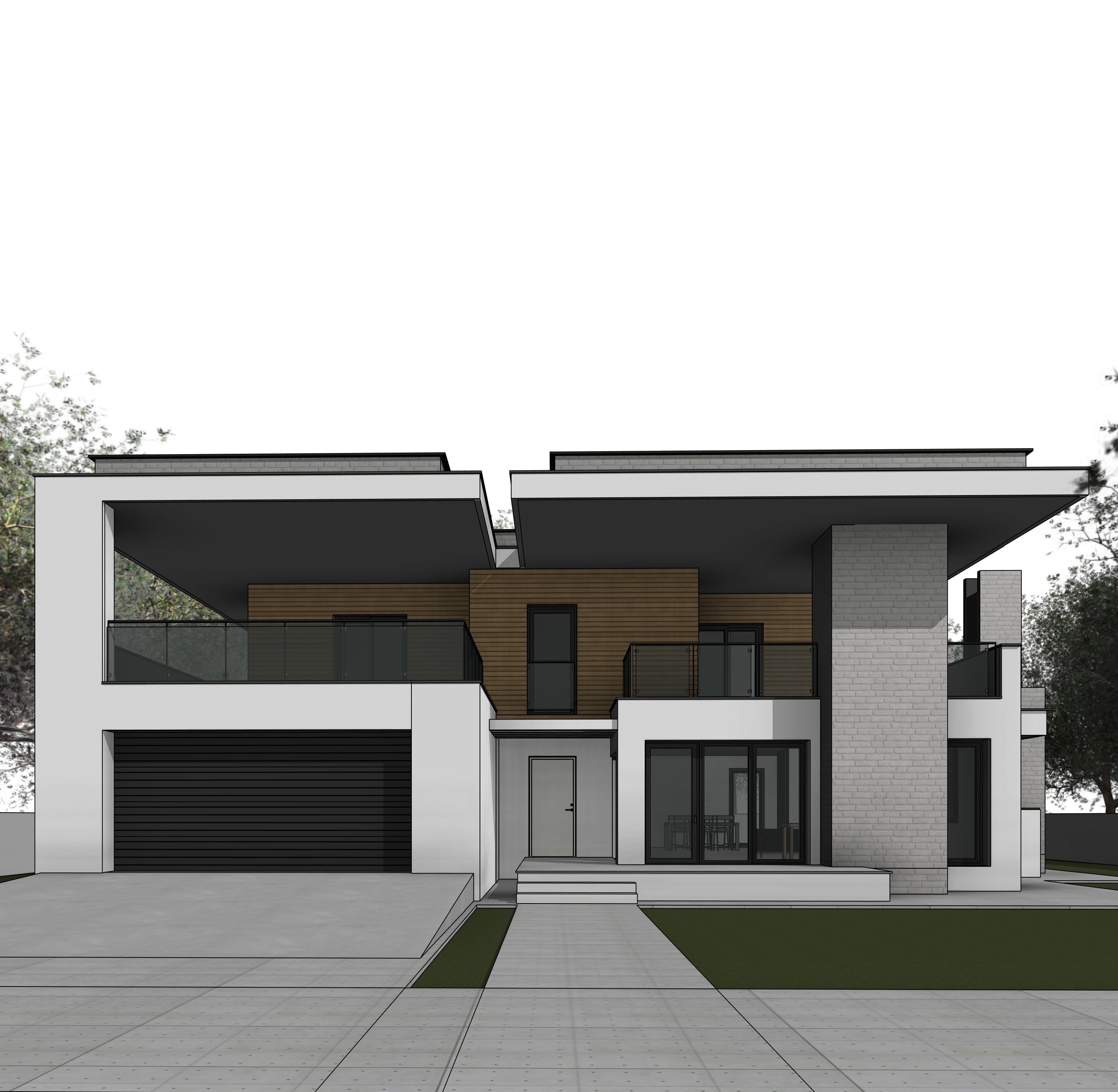 Modern House - Revit 3D 3D model_8