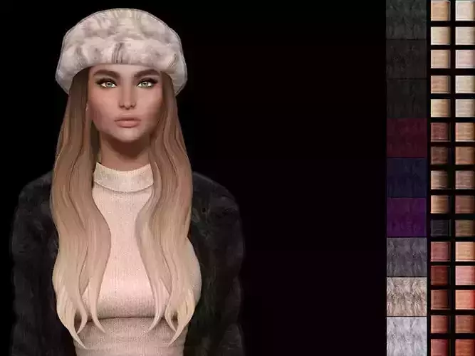 3D HAIR WITH HAT 3D model