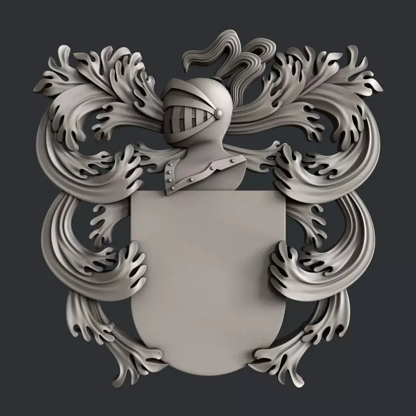 3d STL models for CNC router Coat of Arms 3D model_0